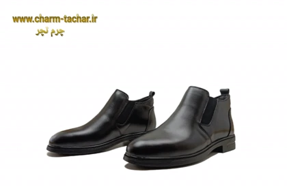 نیم بوت مردانه چلسی دو ورکش چرم طبیعی