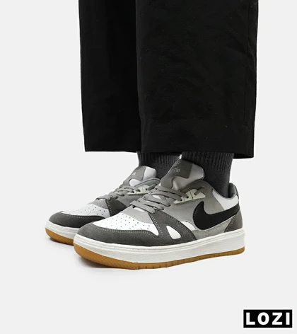 کفش کتانی مردانه طوسی سفید مشکی نایک NIKE SB