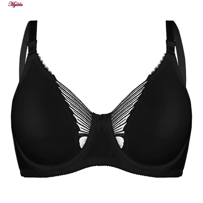 سوتین زنانه پرسی فنردار طرح پروانه مشکی لین کد 4680-744