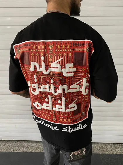 تیشرت ARABIC طرح دار رنگ مشکی