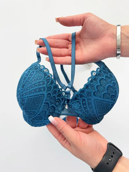 سوتین تک اسفنجی فنردار گیپور وسط نگین هارنس دار بنیس Binnys