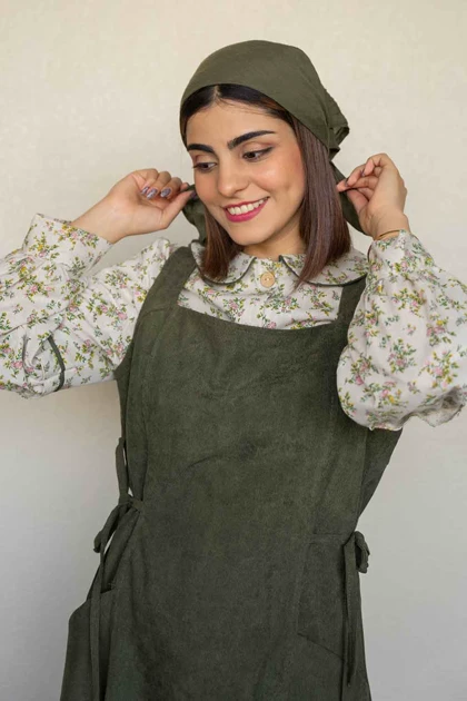 سارافون زنانه مخمل کبریتی مدل طلوع