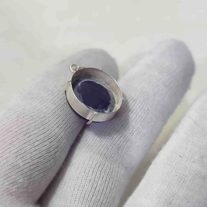 گردنبند نقره با سنگ آمیتیست (بدون زنجیر)