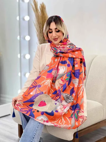 شال طرح گل آفتاب گردان