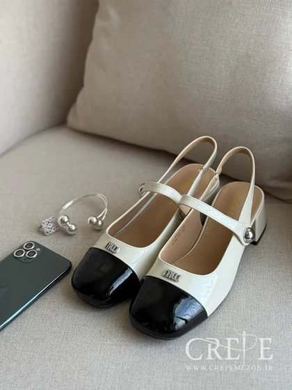 کفش میو میو یراق گرد پاشنه 5 سانت