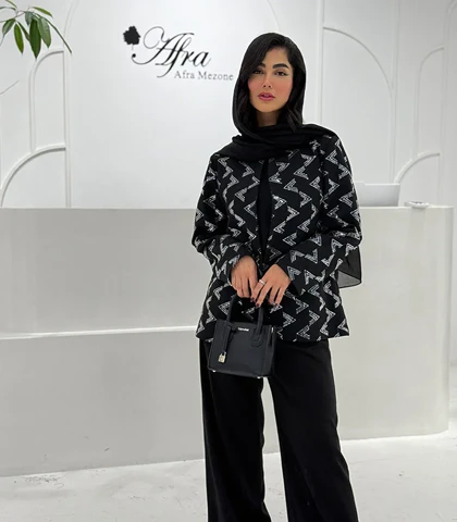 مانتو کتی جواهر دوزی طرح خطی کد 14003793