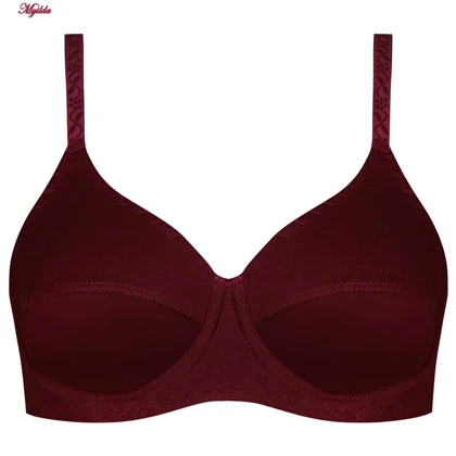 سوتین زنانه فنردار زرشکی کد 5044