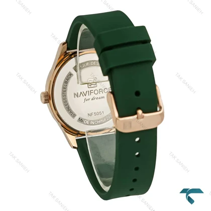 ساعت مچی طرح گل نیوی فورس NF5051 زنانه سبز NaviForce-7717-L
