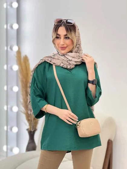مانتو جلو بسته یقه دار