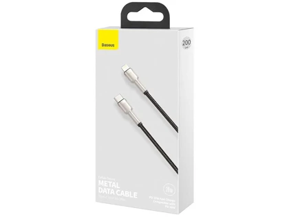 کابل شارژ سریع تایپسی به لایتنینگ 2 متری بیسوس Baseus Cafule Series Metal Data Cable Type-C to iP PD 20W CATLJK-B01