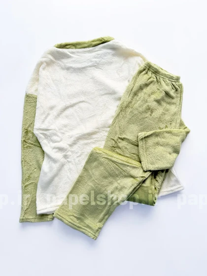 ست بلوز و شلوار حوله ای استیکر ستاره دار