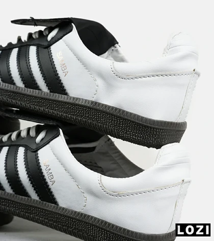 کفش کتانی مردانه و زنانه سفید مشکی ADIDAS Samba LT