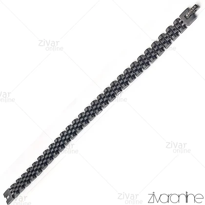 دستبند رولکس مشکی باریک 40045