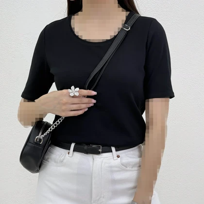 تیشرت زنانه یقه گرد بیسیک | آی بولک