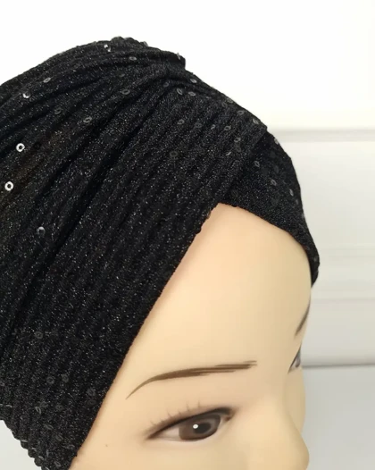 توربان پلیسه پولکی زنانه خاتون