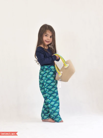 شلوار طرحدار سبز