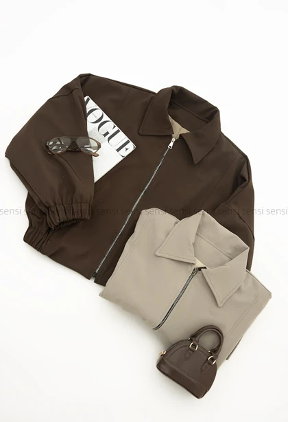 بامبر جلو زیپ سانتانا آستر دار کد1004825