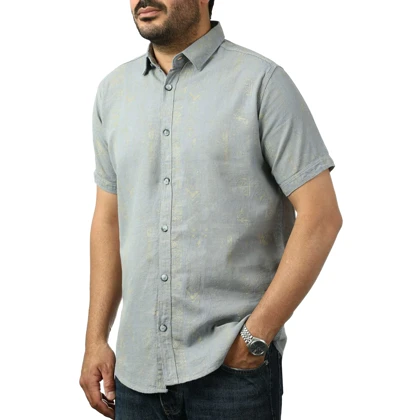 پیراهن آستین کوتاه طرح دار مردانه مدل 6111416