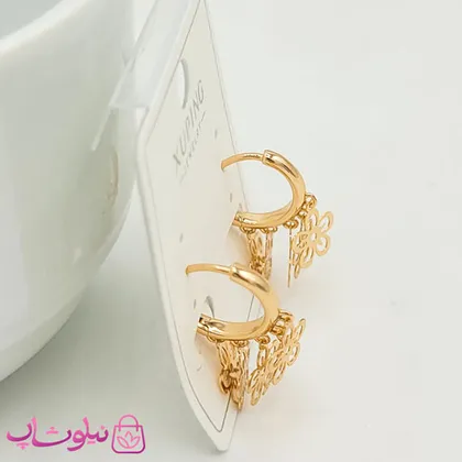 گوشواره آویز دخترانه ژوپینگ مدل گل