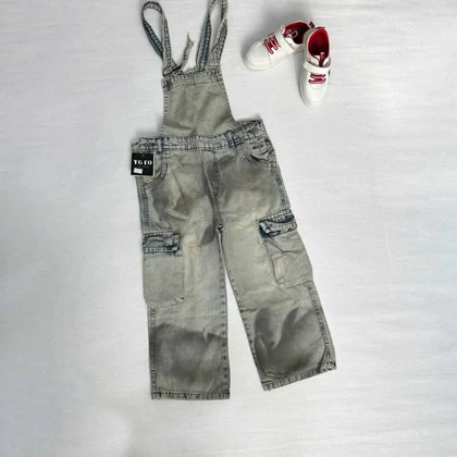 بیلر جین بچه گانه طرح مکانیکی کثیف اورجینال