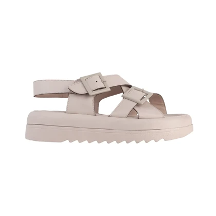 صندل زنانه مدل 830 دو سگک_کرم کد 1973