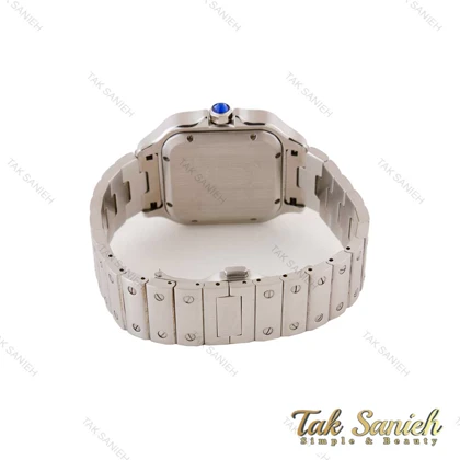 ساعت کارتیر سانتوس مردانه نقره ای صفحه سبز Cartier-4992-G