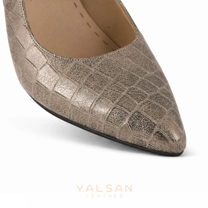 کفش پاشنه‌دار زنانه چرم یلسان مدل اوپال کد 681-MNL