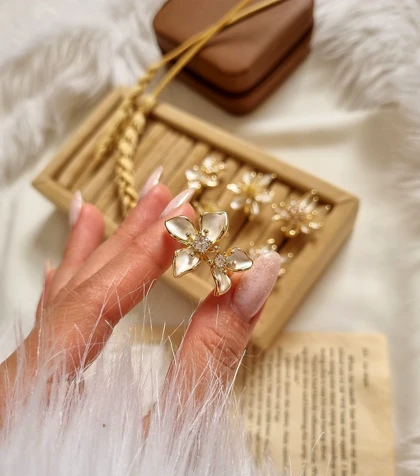 انگشتر میناکاری گل A5