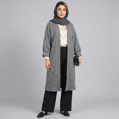 مانتو زنانه موهر بیسکویتی پاییزی