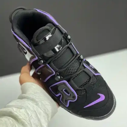 کفش نایک ایر مور آپتمپو مشکی بنفش Nike Air More Uptempo Black Purple