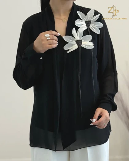 شومیز زنانه گل برجسته لیمارا