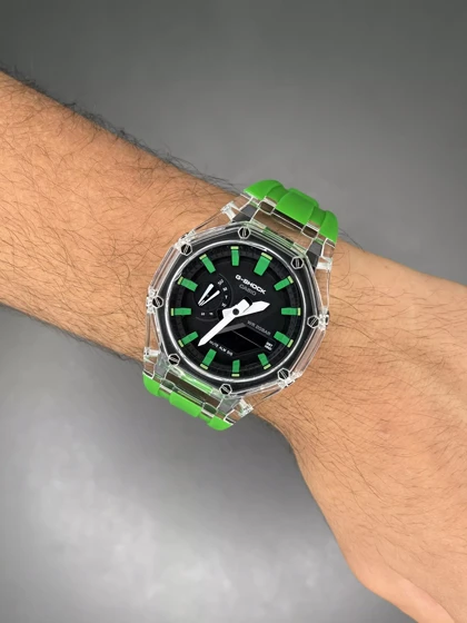 ساعت مچی کاسیو جی-شاک بند سبز Casio G-SHOCK GA-2100