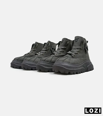 کفش کتانی ساق‌دار طوسی Naked Wolfe مدل 5431