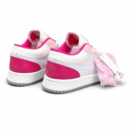 کفش کتانی زنانه مدل جردن وان صورتی ورنی Nike Air Jordan1