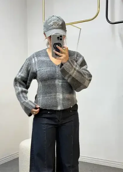 بلوز چهار خونه کد:9067