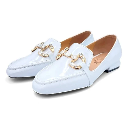کفش کالج زنانه مدل Flat shoes - 0036_White