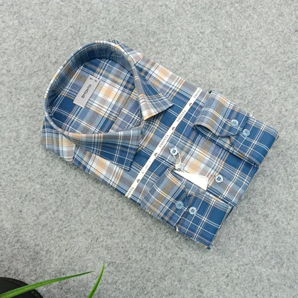 پیراهن طرحدار مردانه قواره ازاد ( قواره کلاسیک ) _ استین بلند