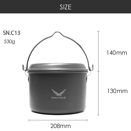 قابلمه کوهنوردی اسنوهاک Snow Hawk مدل SN-C13 ظرفیت 4.2 لیتر