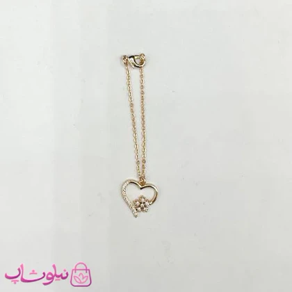 آویز ساعت زنانه ysx طرح قلب برفی نگینی کد 899