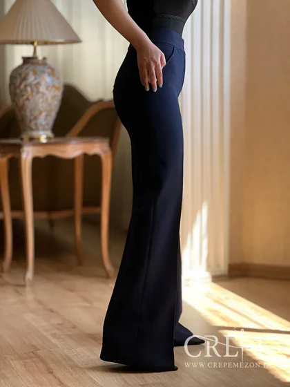 شلوار کرپ دوبل دمپا گشاد قد 110