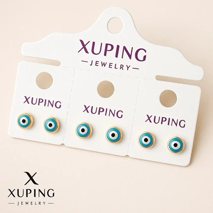 گوشواره ژوپینگ طرح چشم نظر مینیمال