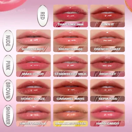 لیپ گلاس شیشه‌ای براق و سبک گلس لاک ایر گلاس شیگلمSheglam