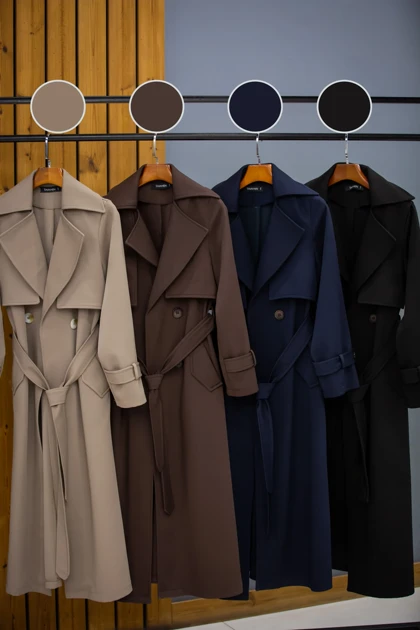 مانتو پرادا ژیله دار ماکسی