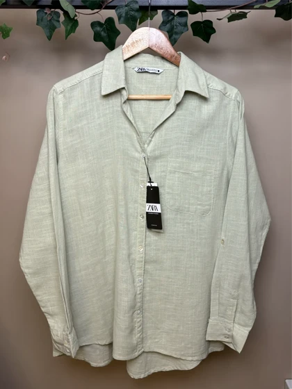 شومیز زارا خاکی