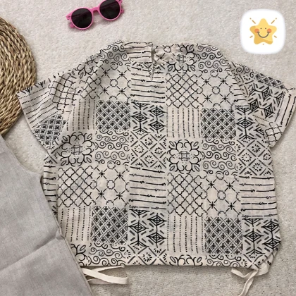 کراپ شلوار لینن دخترانه کد35283- 2 تا 10 سال