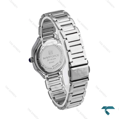 ساعت زنانه نیوی فورس NF5042 سیلور صفحه تیفانی NaviForce-6985-L