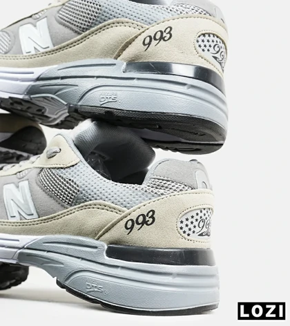 کفش کتانی بزرگ پا کرم طوسی NEW BALANCE 993