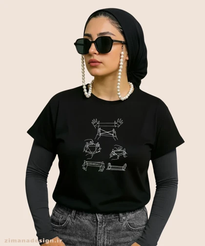 کراپ زنانه نوستالژی طرح بازی با نخ