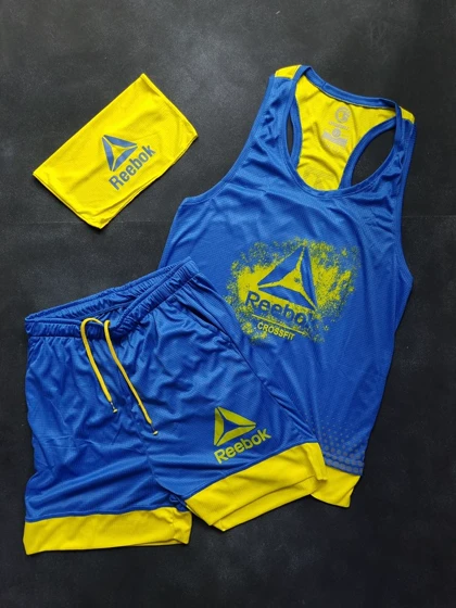 ست رکابی و شلوارک + اسکارف ریبوک با 5 رنگ