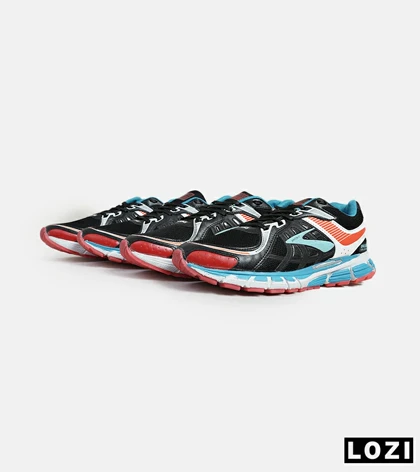 کفش کتانی بزرگ پا مشکی آبی قرمز BROOKS adrenaline gts 22